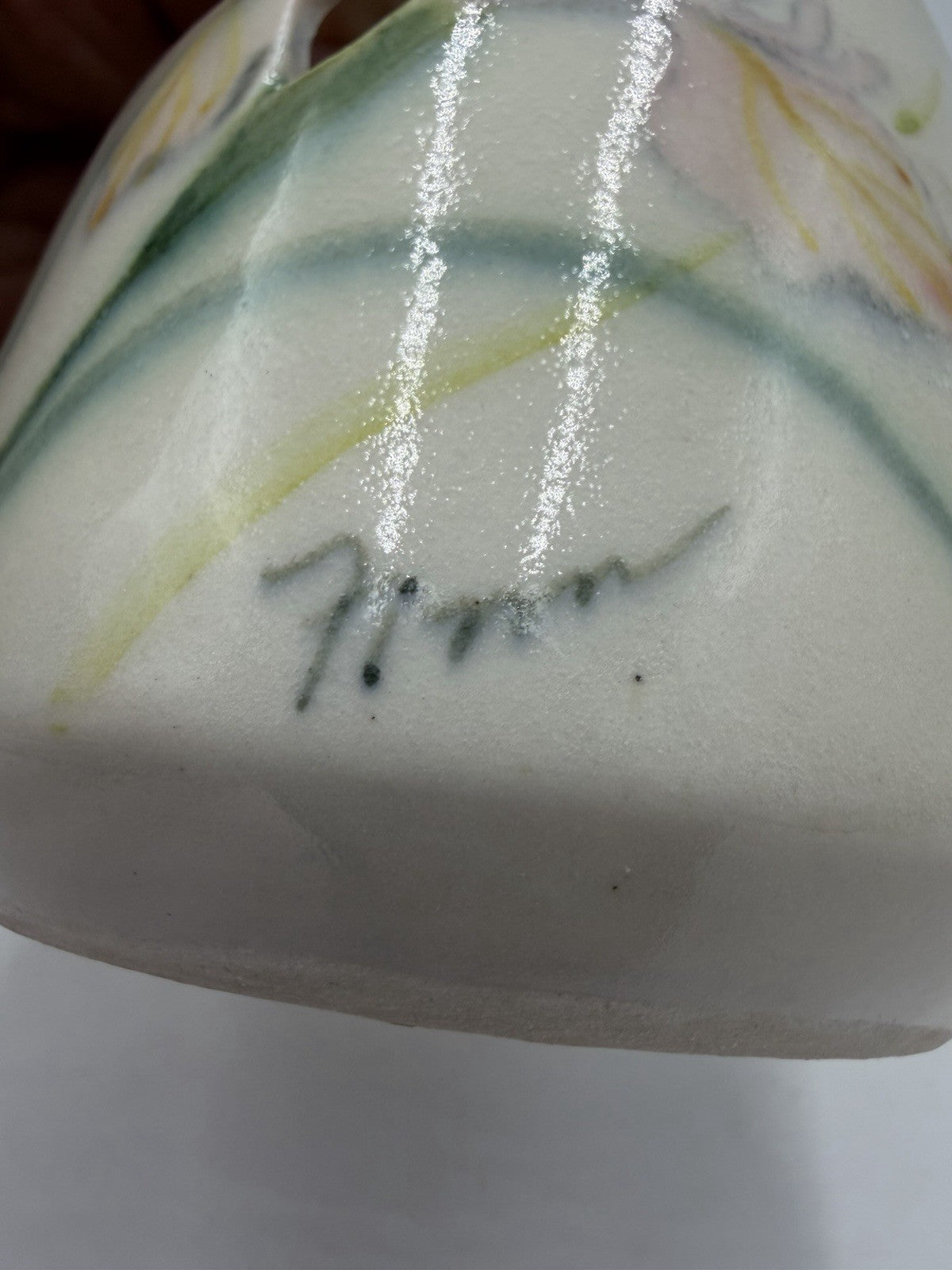 Vintage Robert Finn Studio Art Pottery California Pierced Floral Vase 3.5”