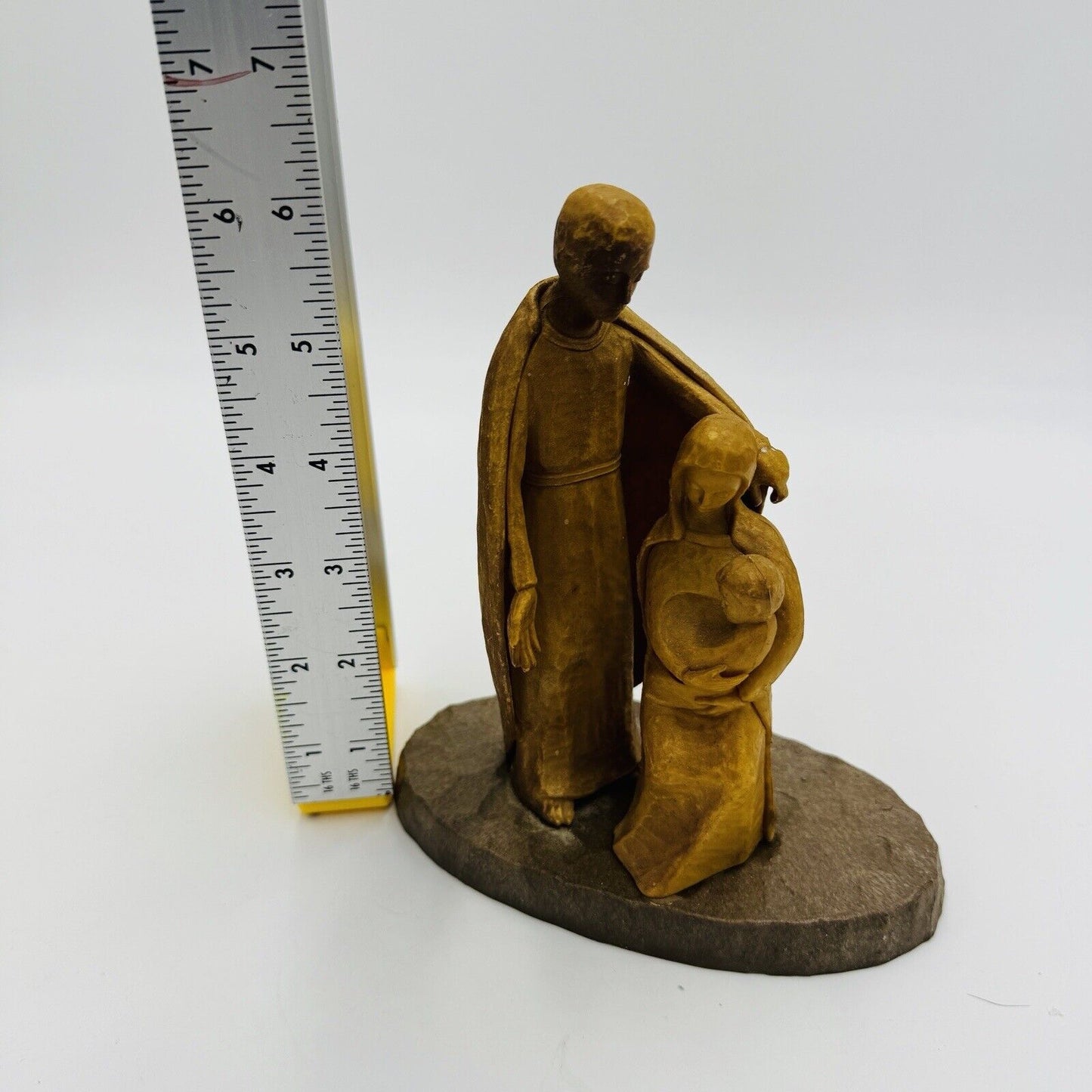 Mod Depose Plastic Religious Mary Joseph Baby Jesus Nativity Italy 6in Vintage
