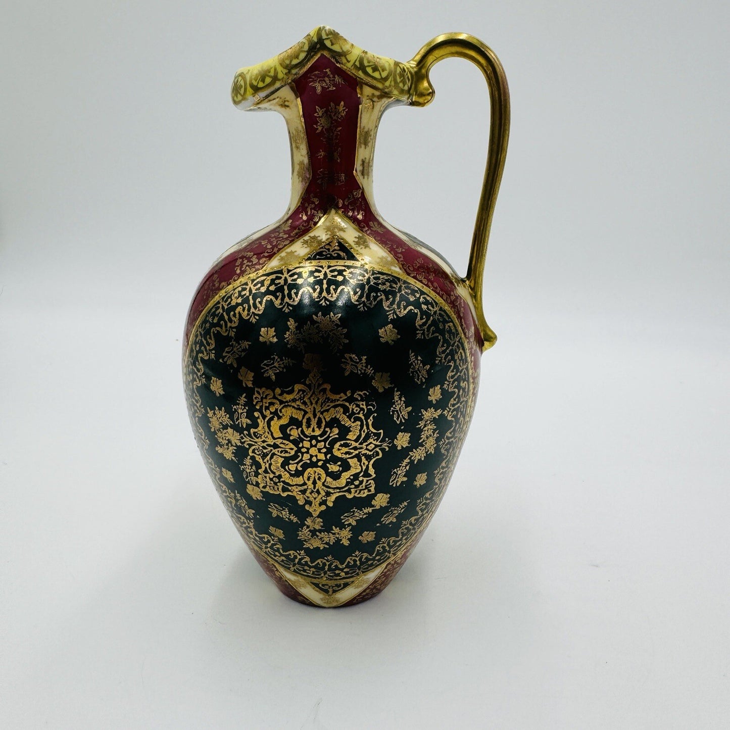 Royal Vienna Austria Porcelain Pitcher Hand Painted Portrait Art Nouveau Antique
