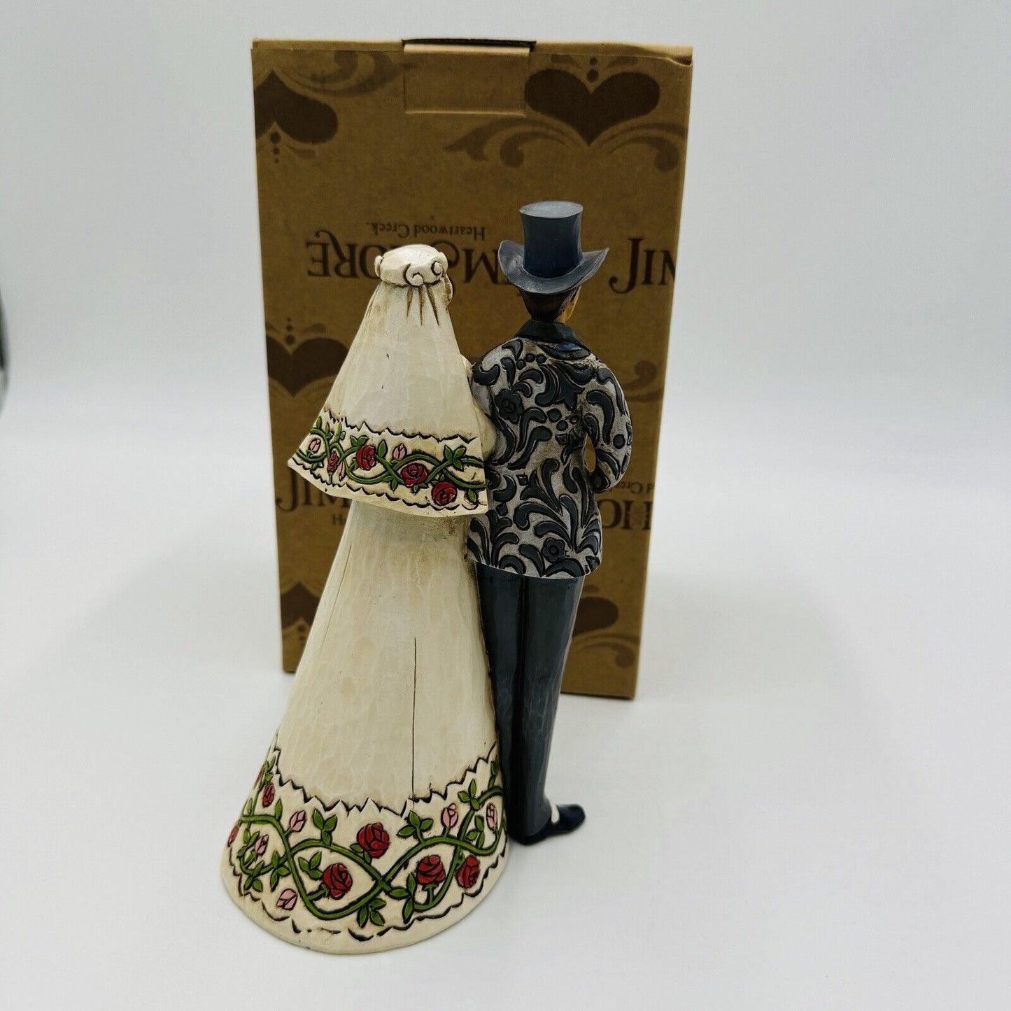 Jim Shore Heartwood Creek Bride and Groom Cake Topper 2006 Figurine 7in Boxed