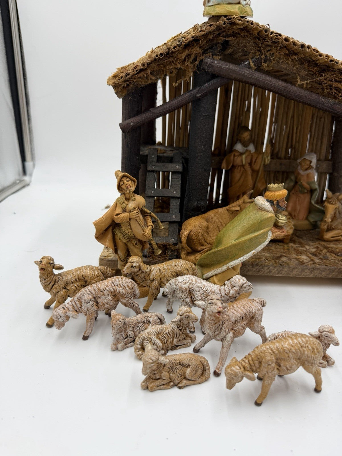 Vintage Fontanini Italy Nativity 22 Pcs + Stable Set Christmas 5” Figurines