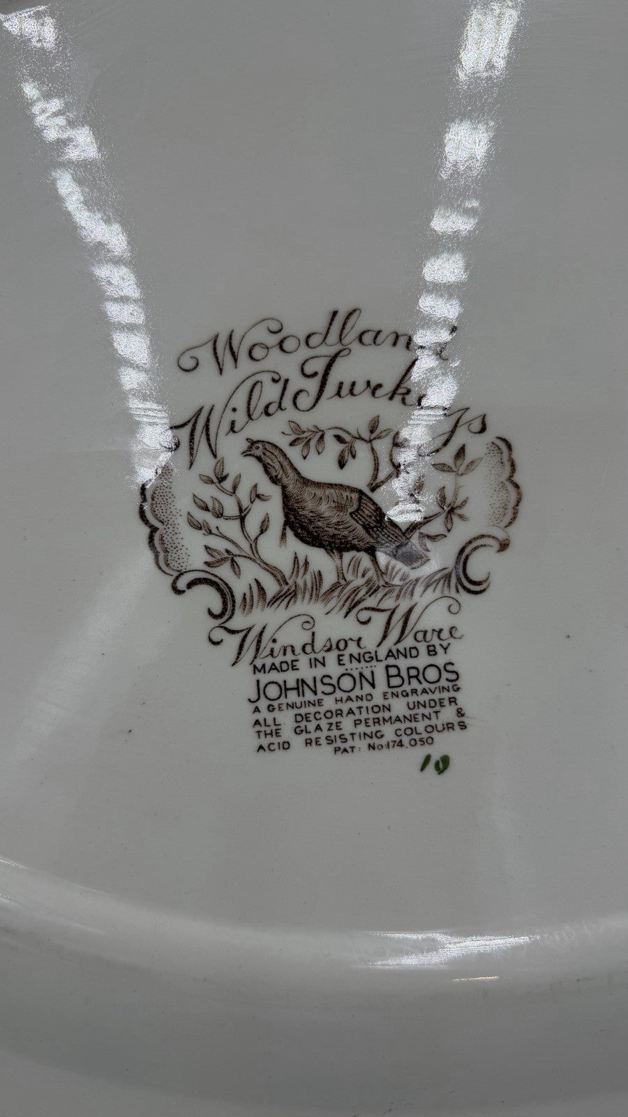 Johnson Bros Windsor Ware Woodland Wild Turkeys Serving Platter Ceramic 20”x16”