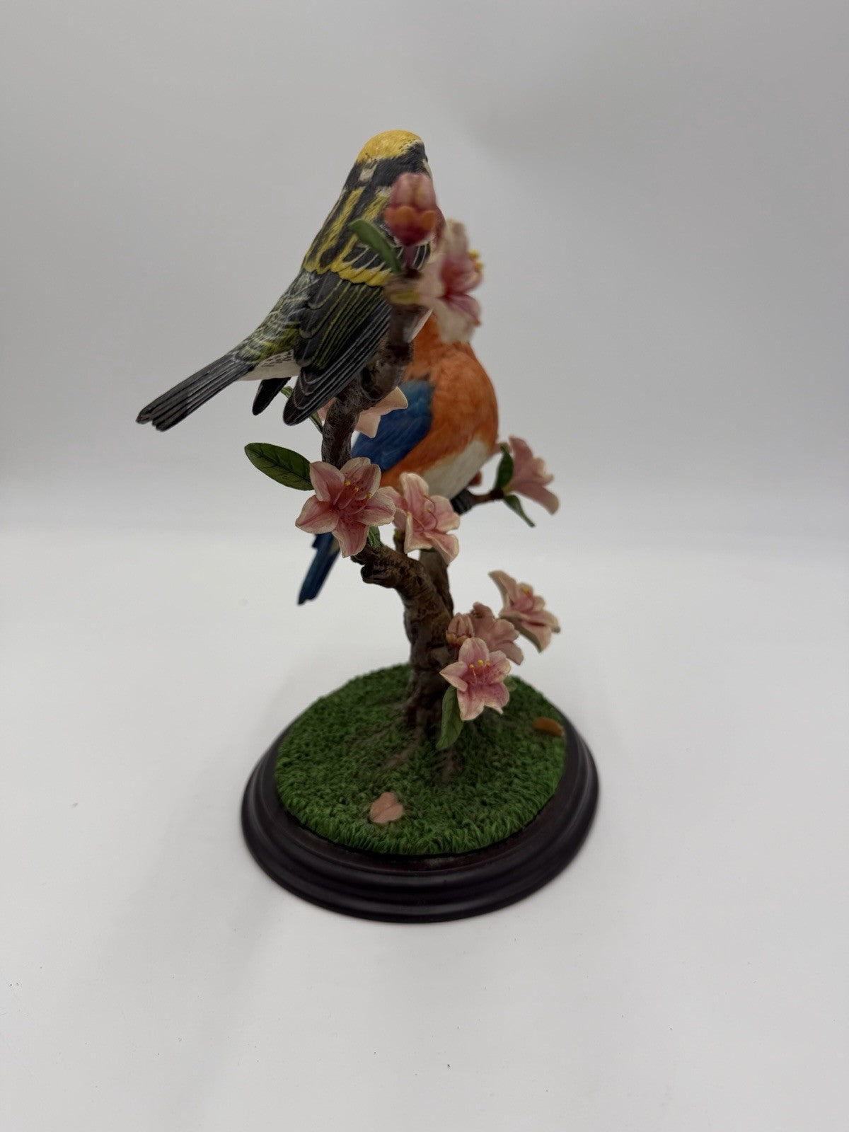 Rare Danbury Mint Spring Greetings Blue And Yellow Birds By Bob Guge Figurine