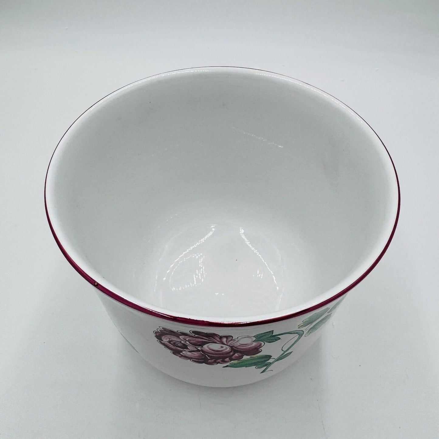 Tiffany & Co STRASBOURG FLOWERS Ceramic Painted Planter Vase Floral Decorative