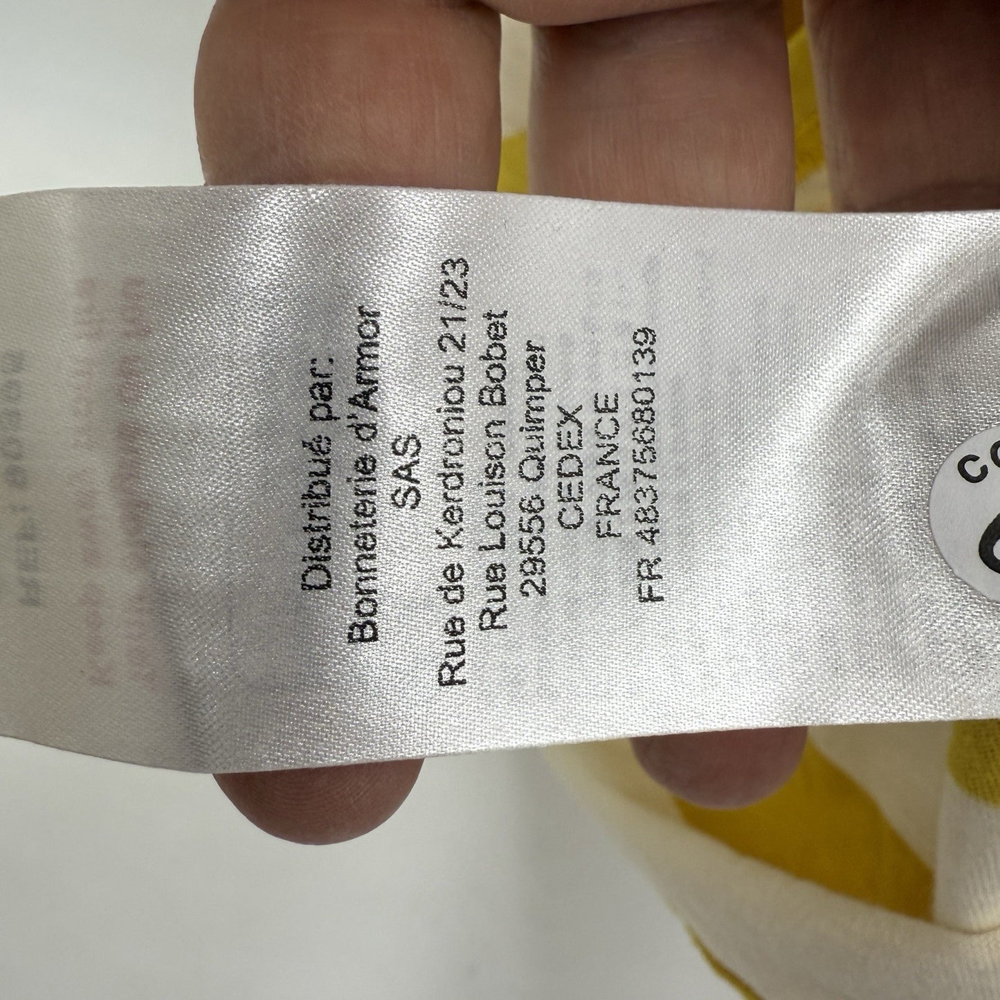 Best made co France yellow striped men size M Tshirt Cotton REF: 90395