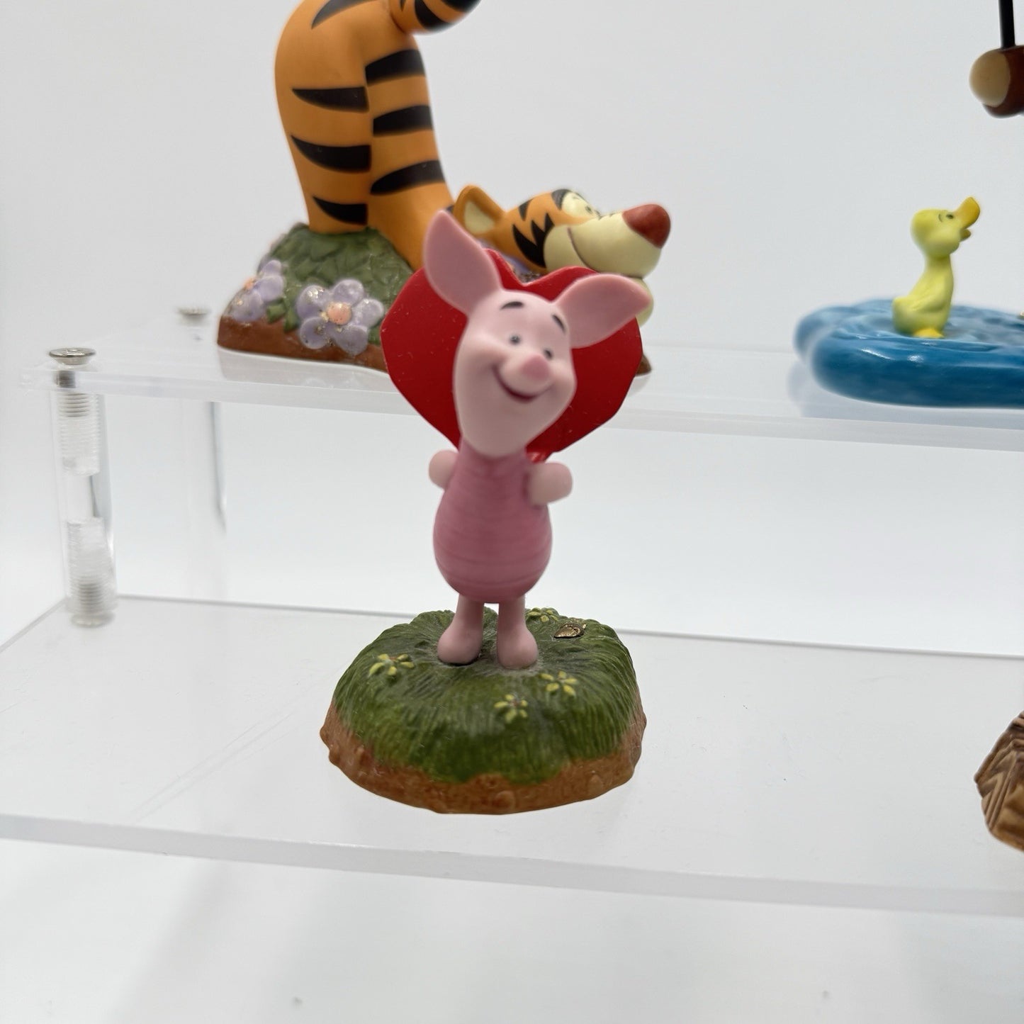 Disney Pooh And Friends Porcelain Figurines Tigger Piglet Pooh Roo Set 5” and 3”
