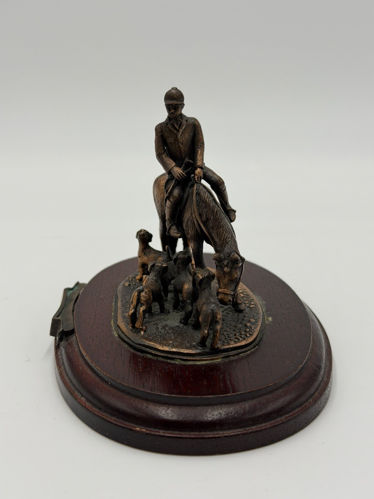 Vintage To The Hounds Metal rider horseback hounds Figurine