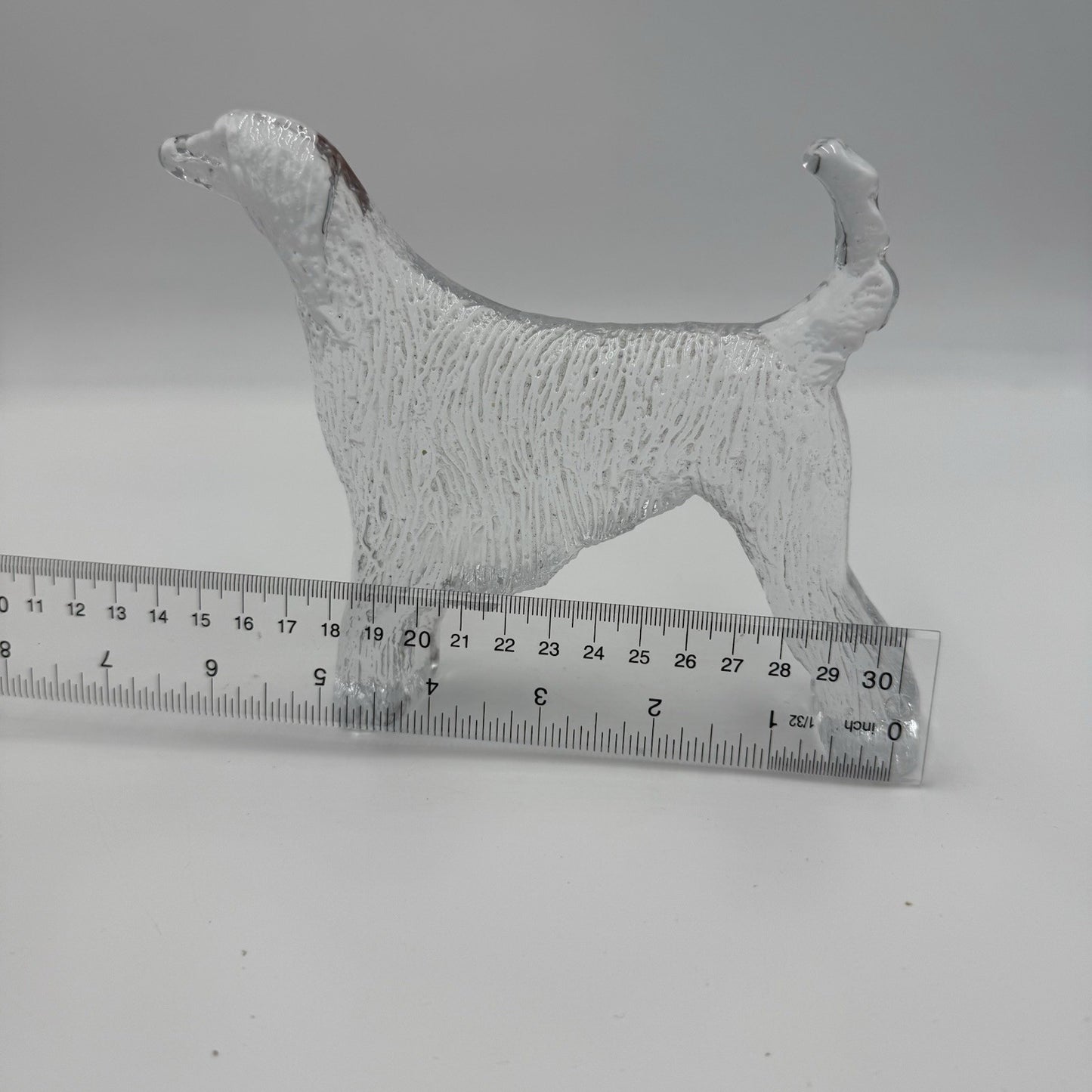 Vintage Kosta Boda glass Afghan dog Bertil Vallien’s Kennel series paperweight