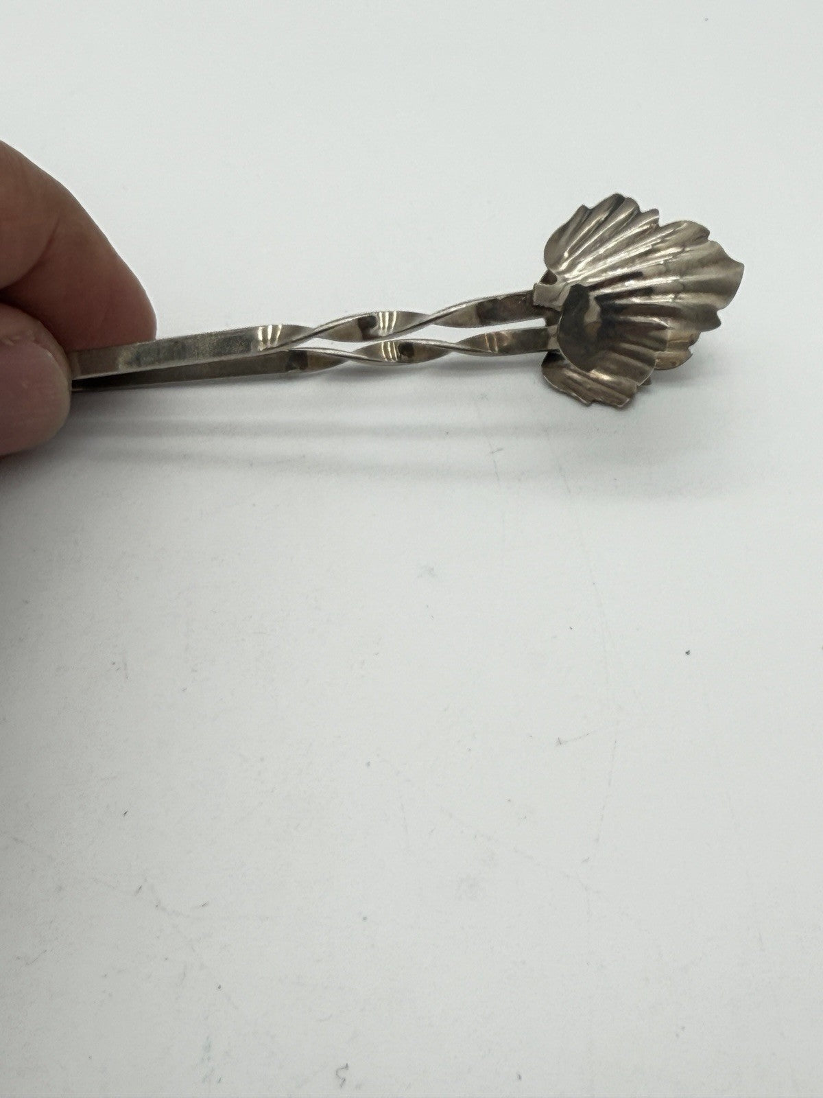 Vintage Raimond Sterling 925 Sugar Bon Bon Tongs Maple Leaf Twist 3.25"