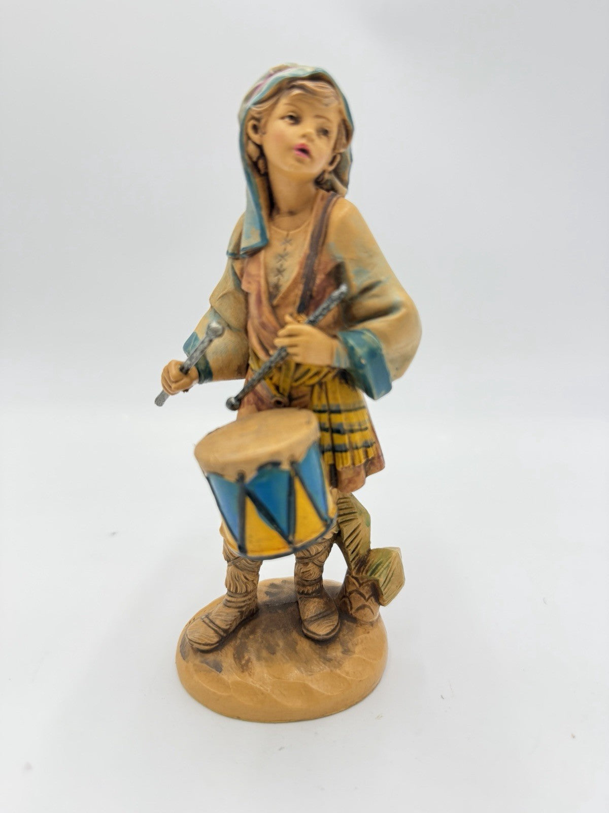 Rare E Simonetti Fontanini Italy 6.5”Jareth 1989 Nativity Drummer Boy Figurine
