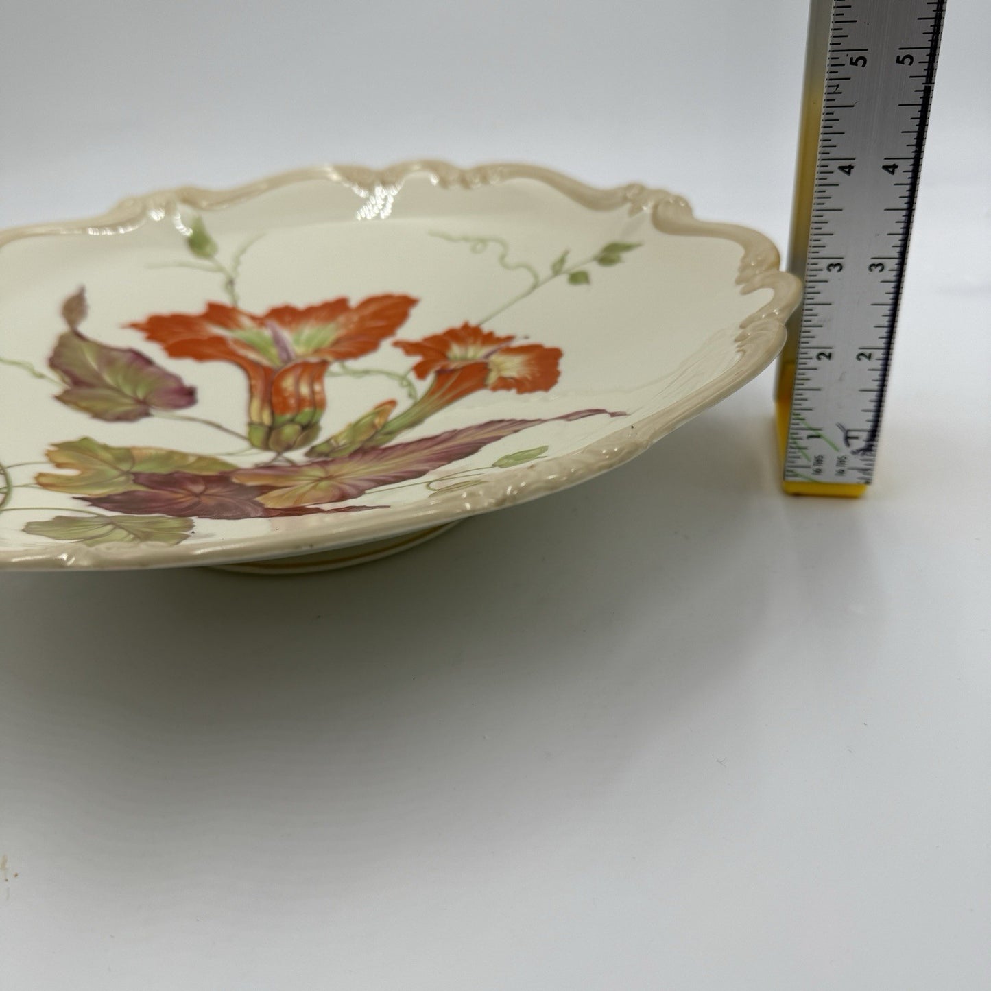Rosenthal Pompadour Godesberg Porcelain footed serving bowl early 20th C Floral