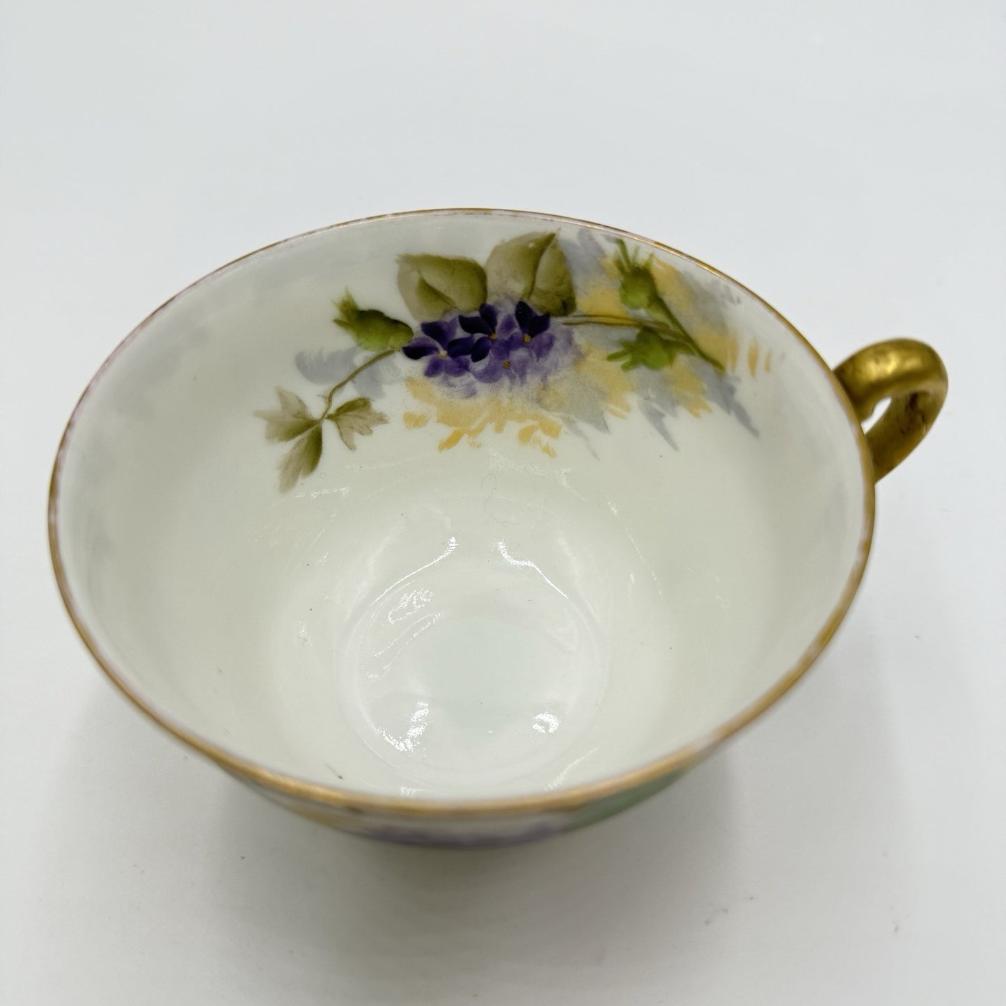Antique T&V Limoges France Roses Gold Gilt Hand Painted Edwardian Age Tea Cup