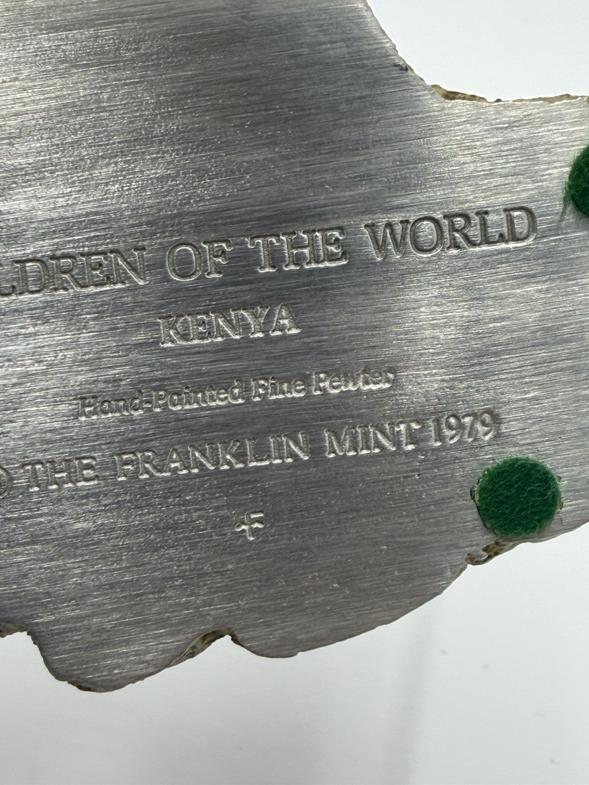 Franklin Mint 1977 Children Of The World Kenya Boy Fine Pewter Figurine