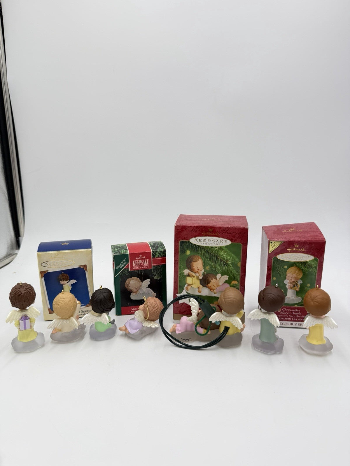 Hallmark Mary Angels Christmas Ornaments Lot 7 Pieces Cherubs Figurines