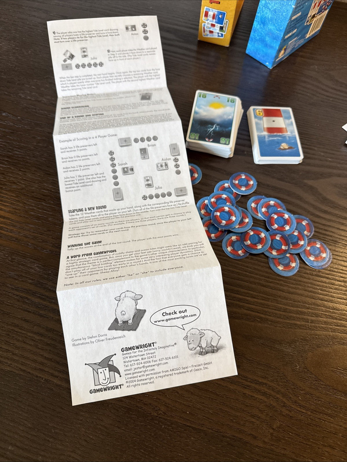 Turn The Tide Card Game by Gamewright 100% Complete 2004 Rare Fun Game