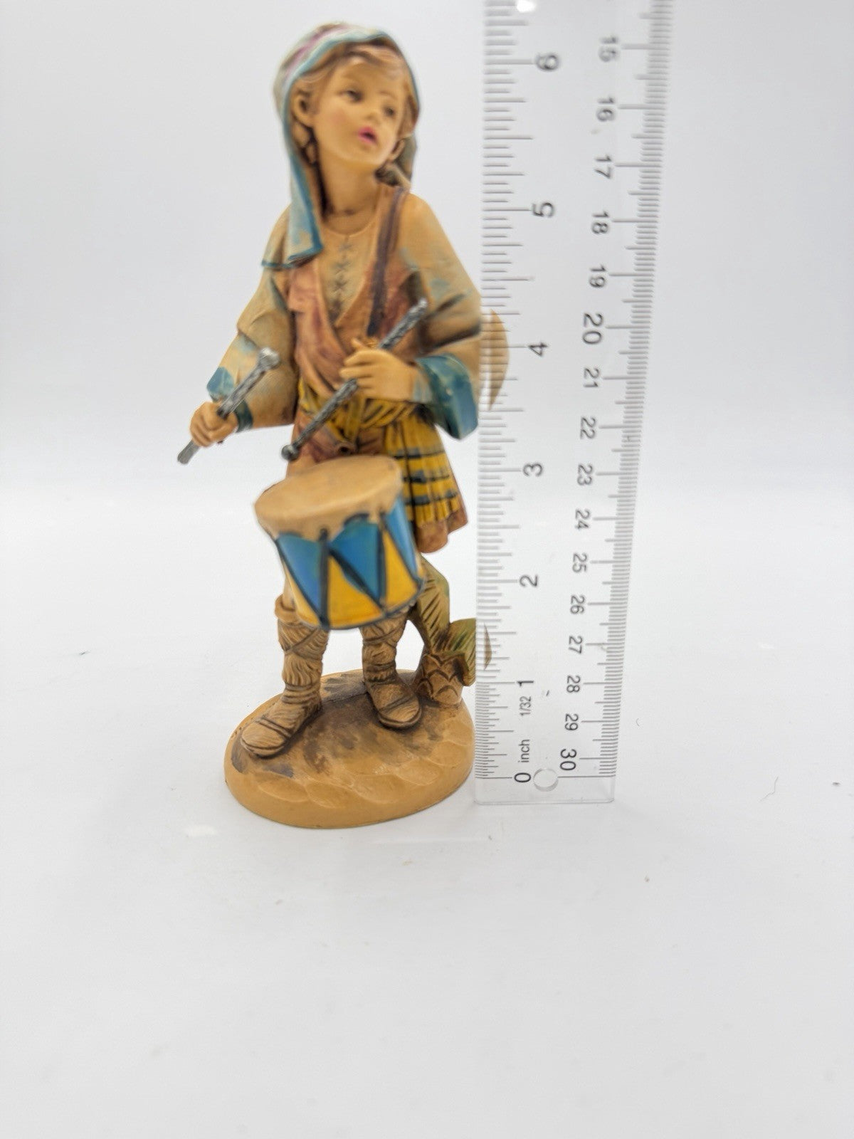Rare E Simonetti Fontanini Italy 6.5”Jareth 1989 Nativity Drummer Boy Figurine