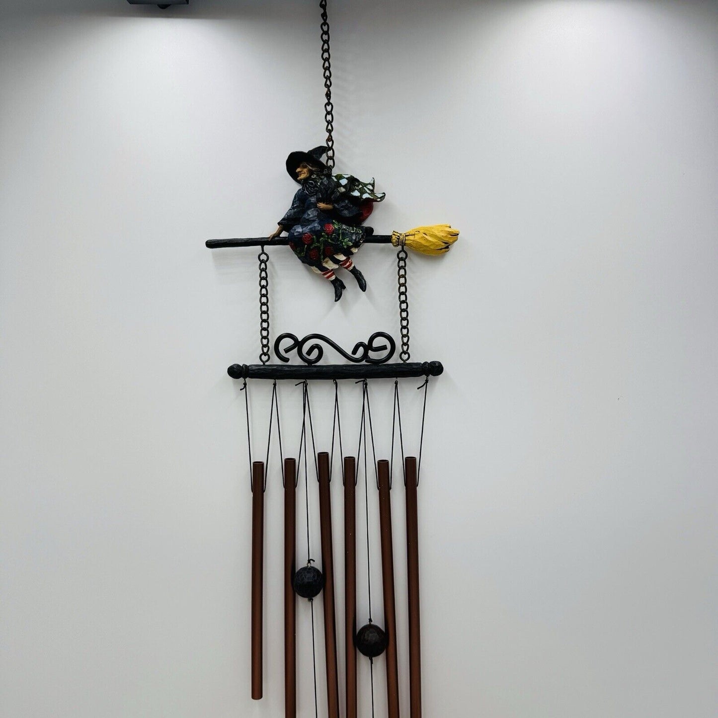Jim Shore Heartwood Creek Witch Wind Chime Halloween Figurine Rare 2006