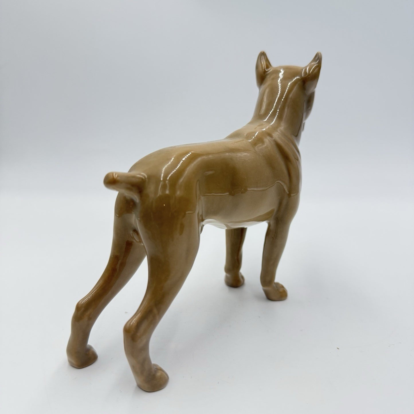 Bing & Grondahl porcelain german Boxer dog 2212 Denmark figurine vintage 4”x6”