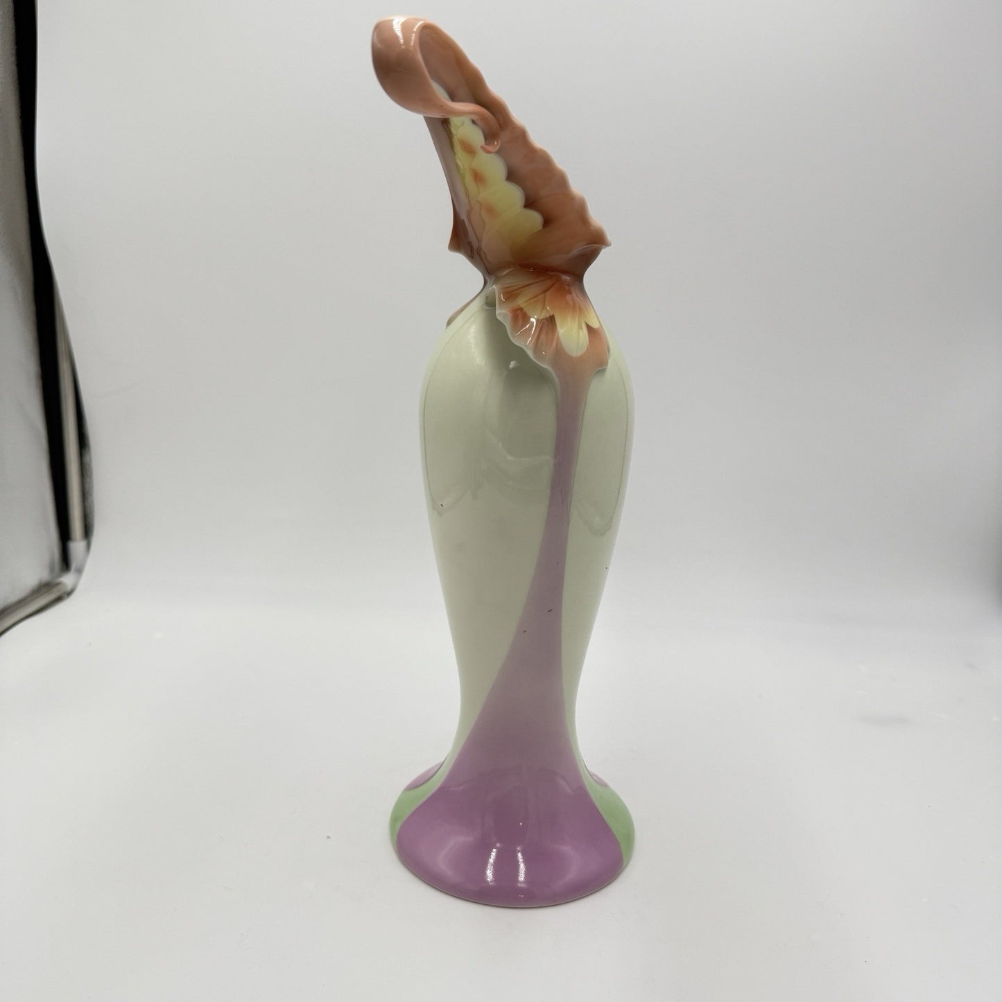 FRANZ porcelain 15 1/2” Papillon-Butterfly Collection Vase-Spread Wings