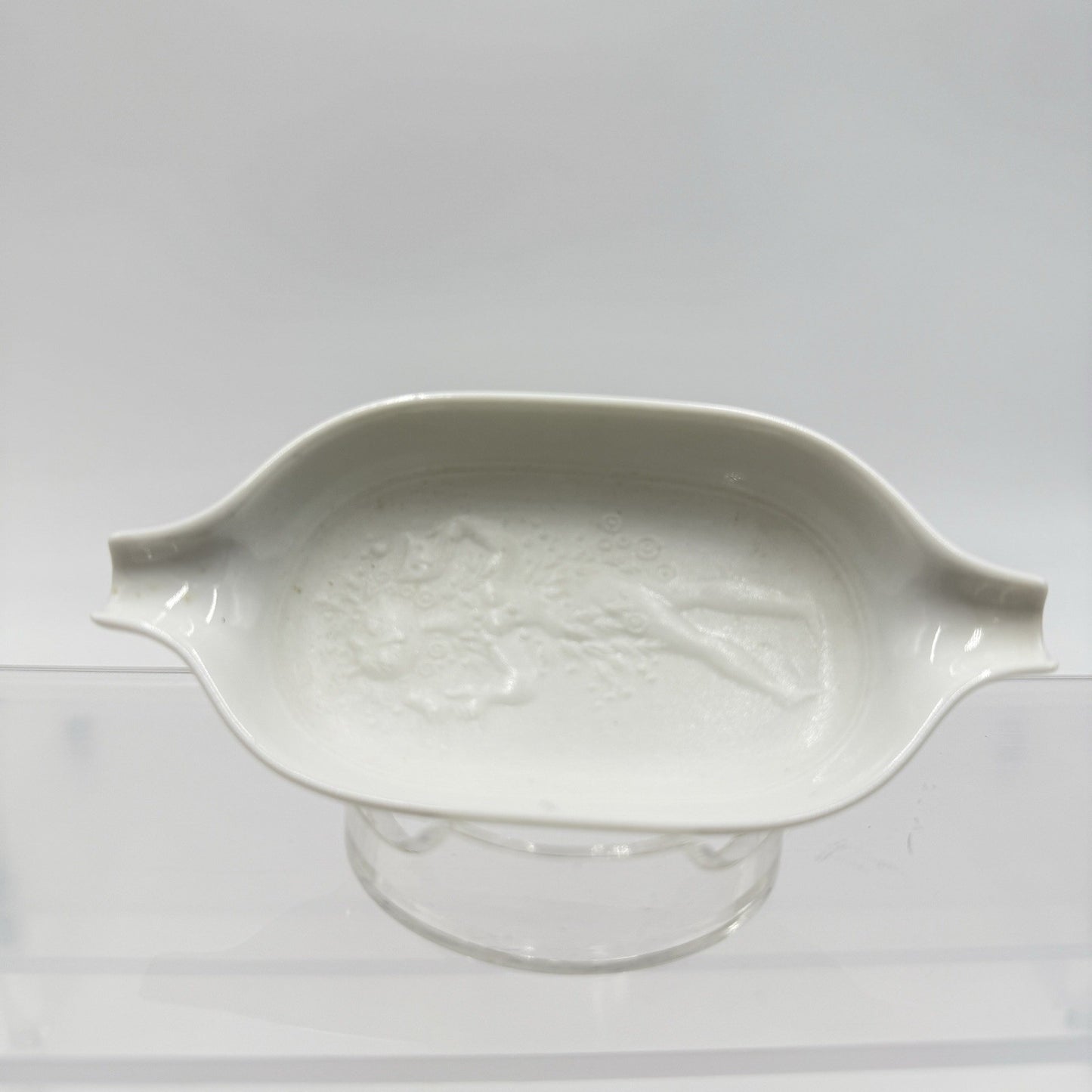 Rosenthal Signed Bjorn Wiinblad White Porcelain The Magic Flute Ashtray White