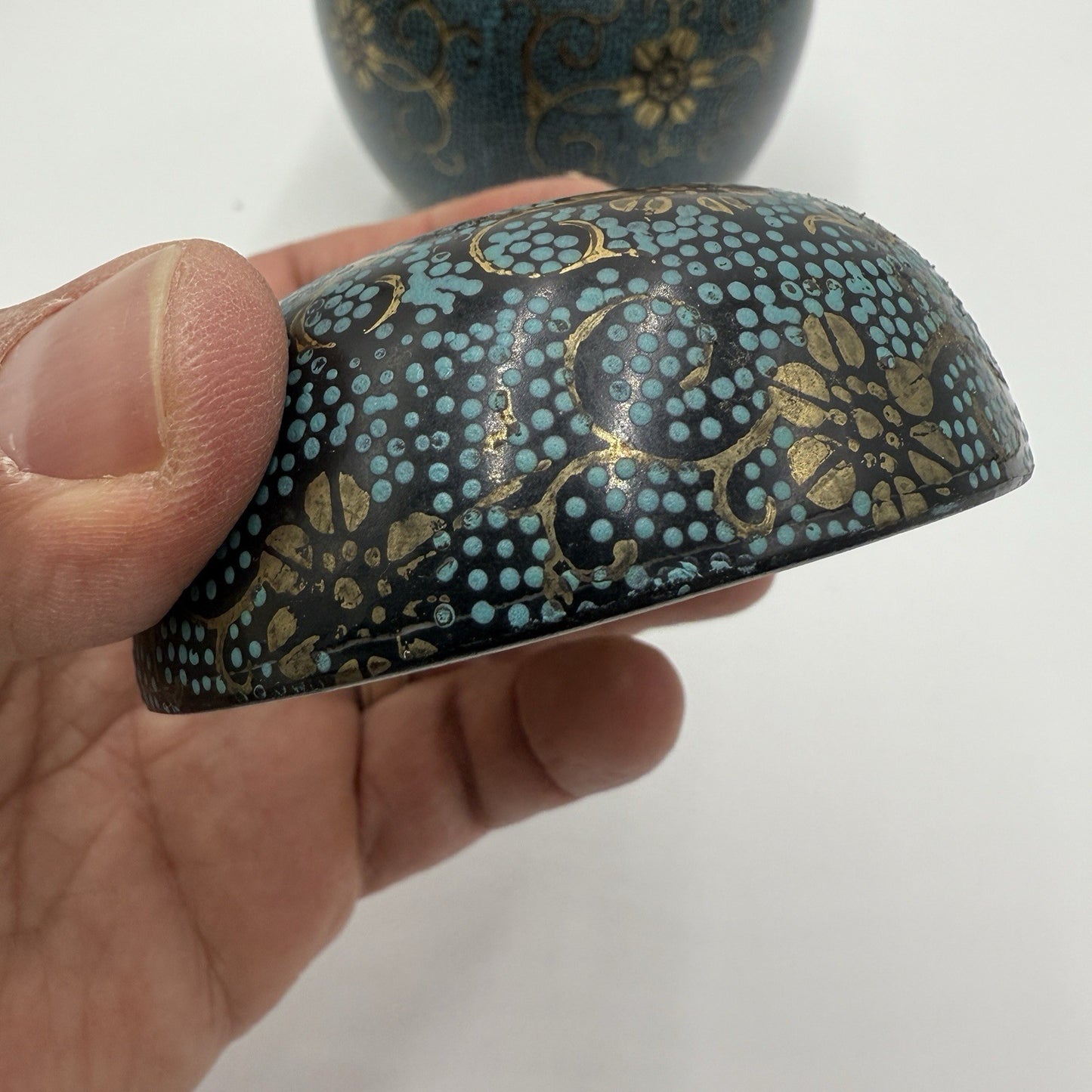 Antique (1890-1920) Asian Satsuma Ware Stamped Handmade Japan Pottery Ginger Jar
