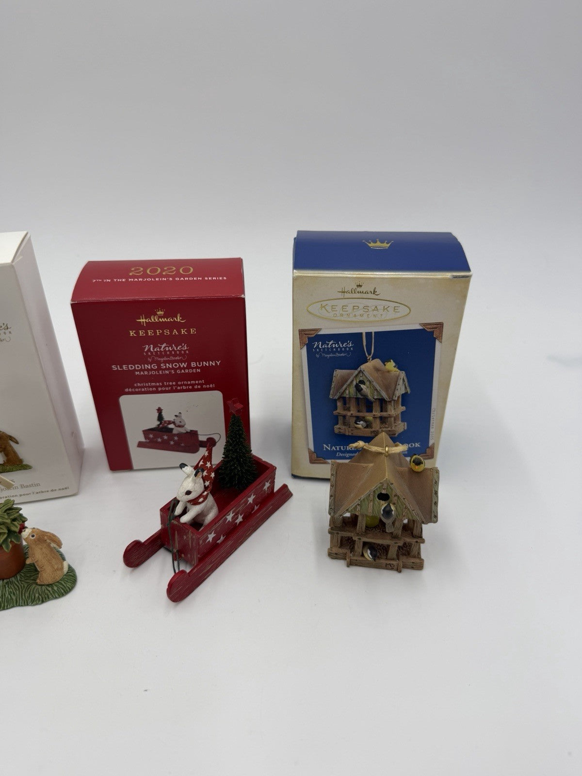 Hallmark Marjolein Bastin Natures Sketchbook Christmas Ornaments Set 4