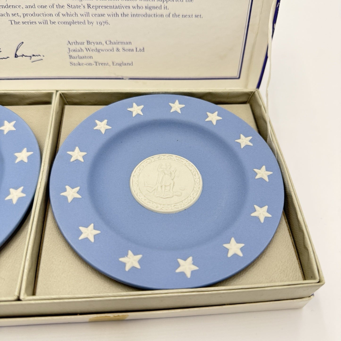 Wedgwood State Seal Series Set No 1 Commonwealth of Virginia Thomas Jefferson