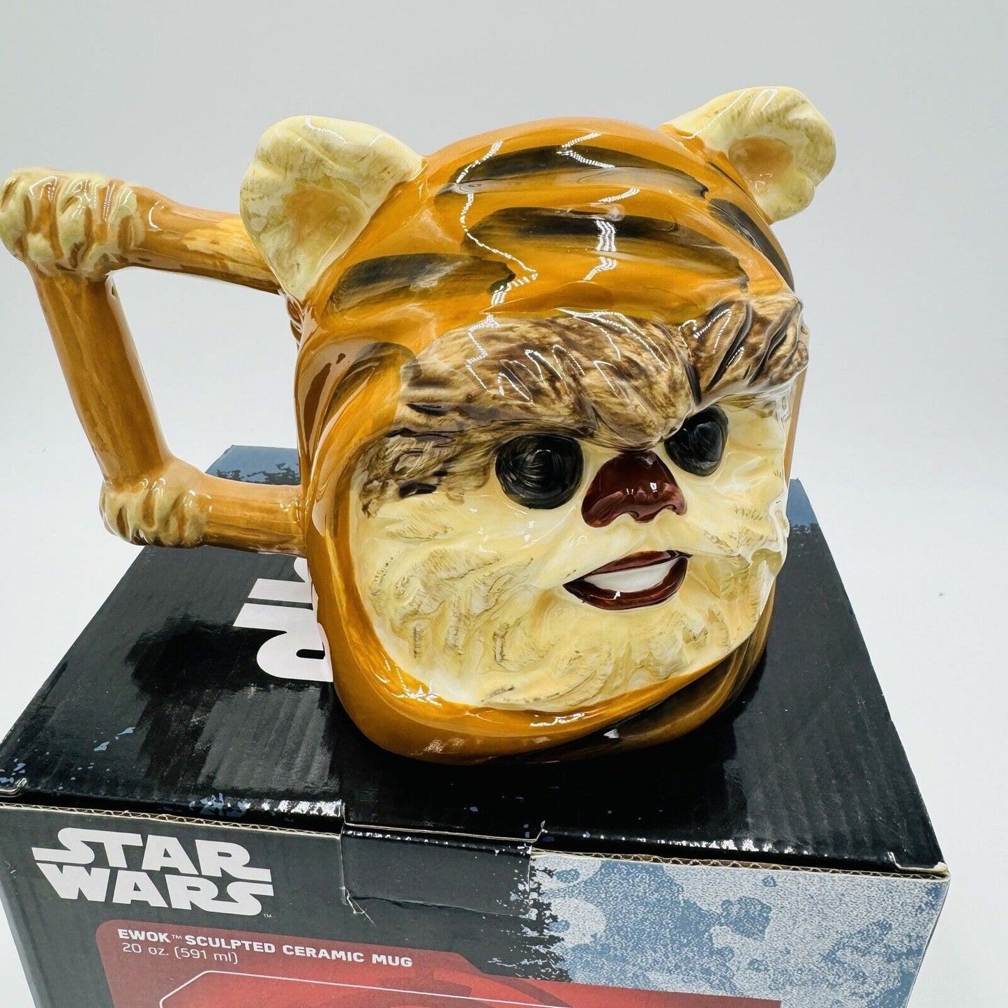 Star Wars Sculpted Ceramic Ewok Mug Large 20 Oz Disney NEW in box Collectible