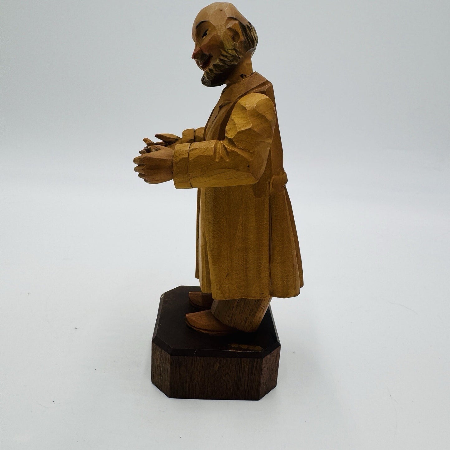 Anri Hand Carved Wood Doctor Figurine Pediatrics Medicine 6.75" Folk Art Vintage