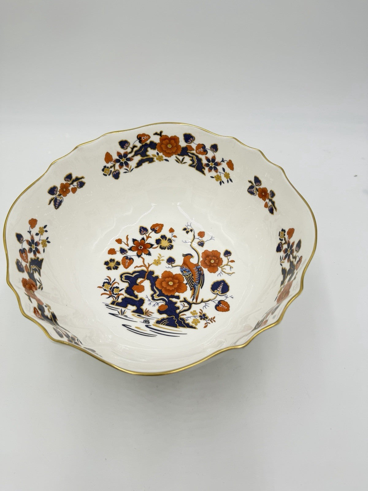 Large Aynsley Bird of Paradise fine bone china fruit Serving centerpiece bowl