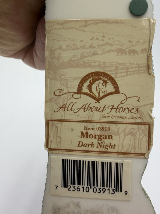 Rare Country Artists Morgan Dark Night Horse Figurine 6”H