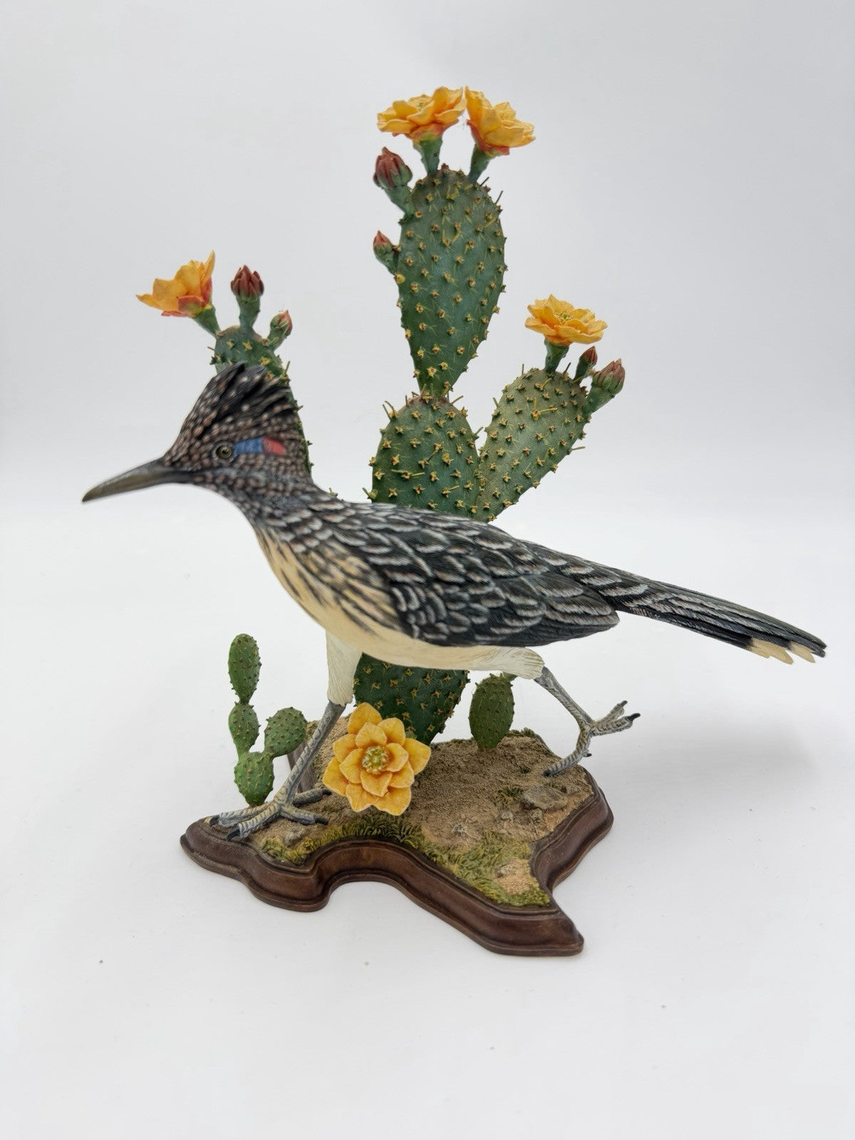Rare Danbury Mint Texas Spirit Roadrunner Bird Figurine By Bob Guge 7.5”Hx8.5”L