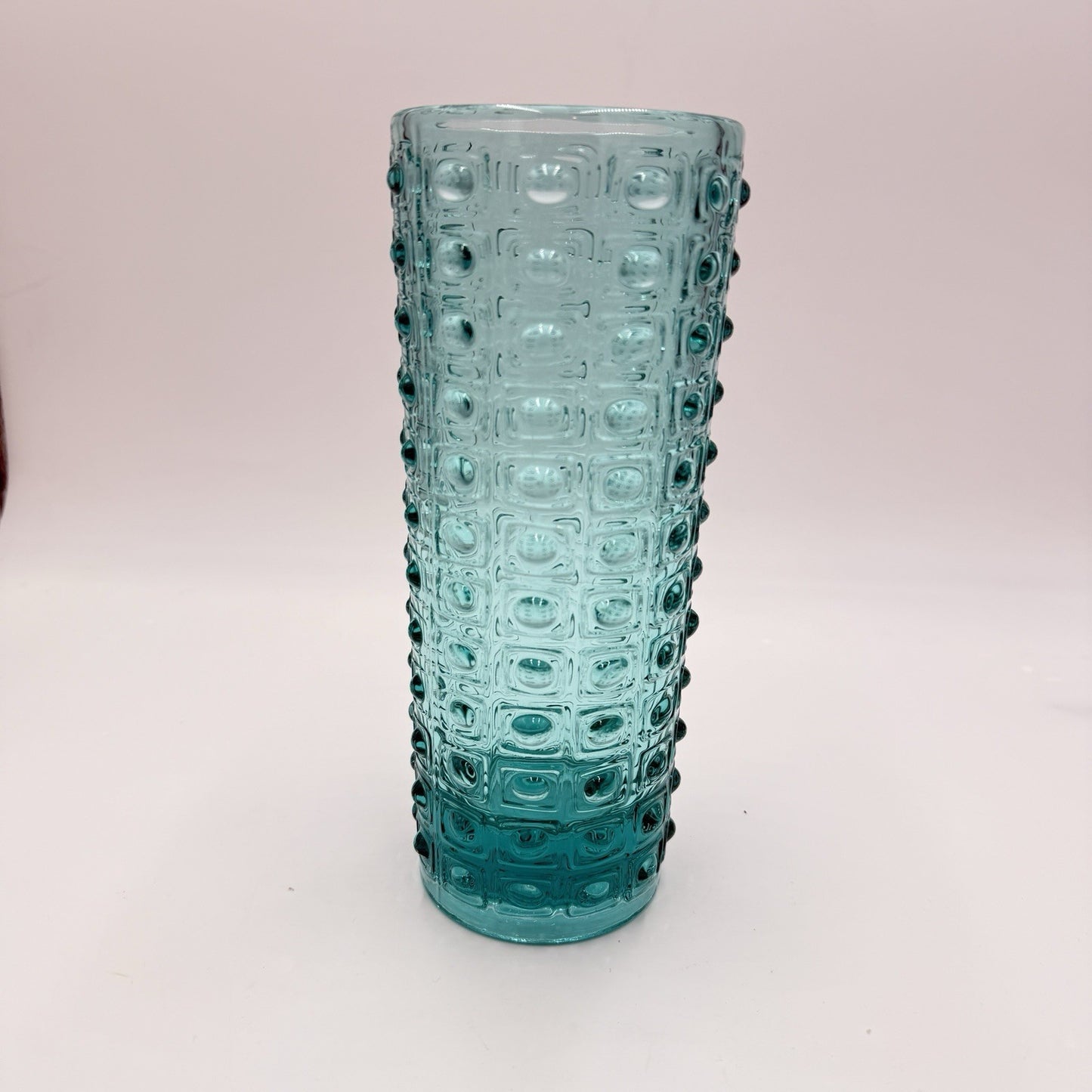 MCM Sklo Union Art glass by Rudolf Jurnikl Rosice # 984/25 Vase 1950s Aqua