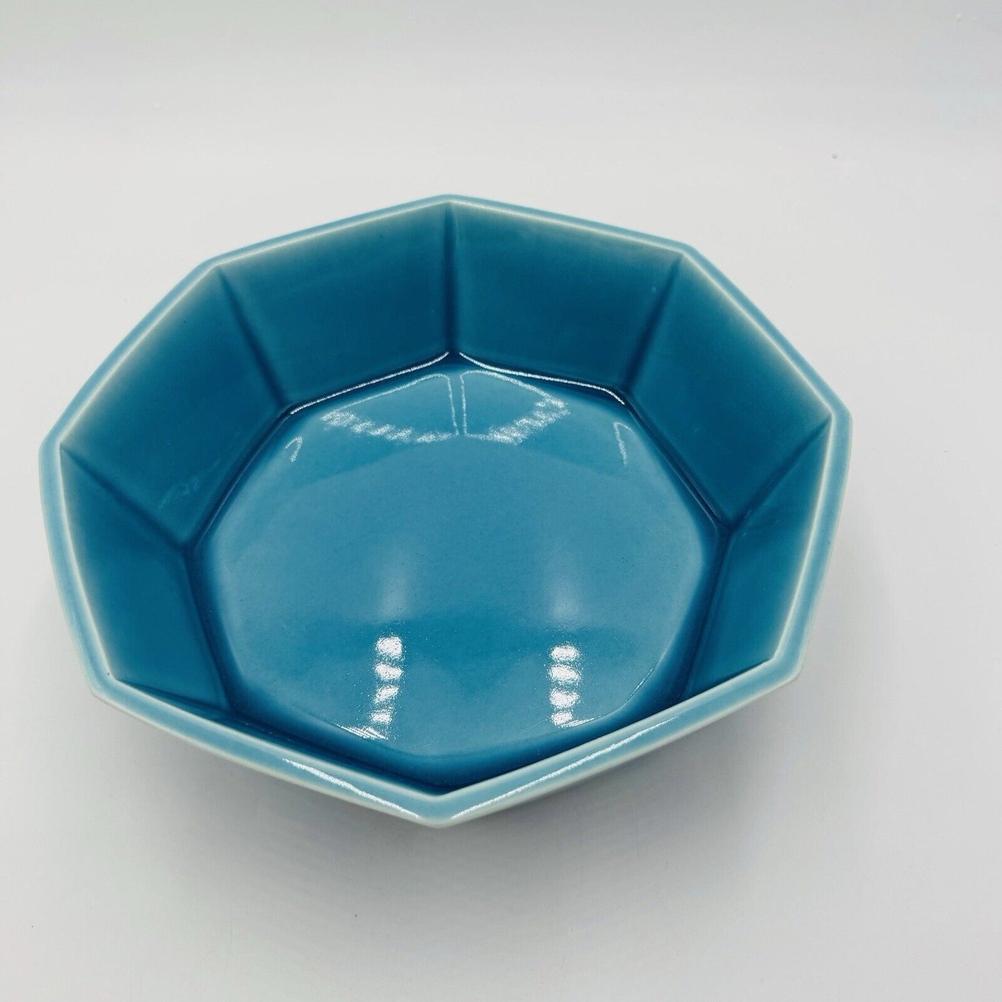 Rookwood Pottery Bowl Arts & Crafts Period Turquoise Glazed Octagonal 1924