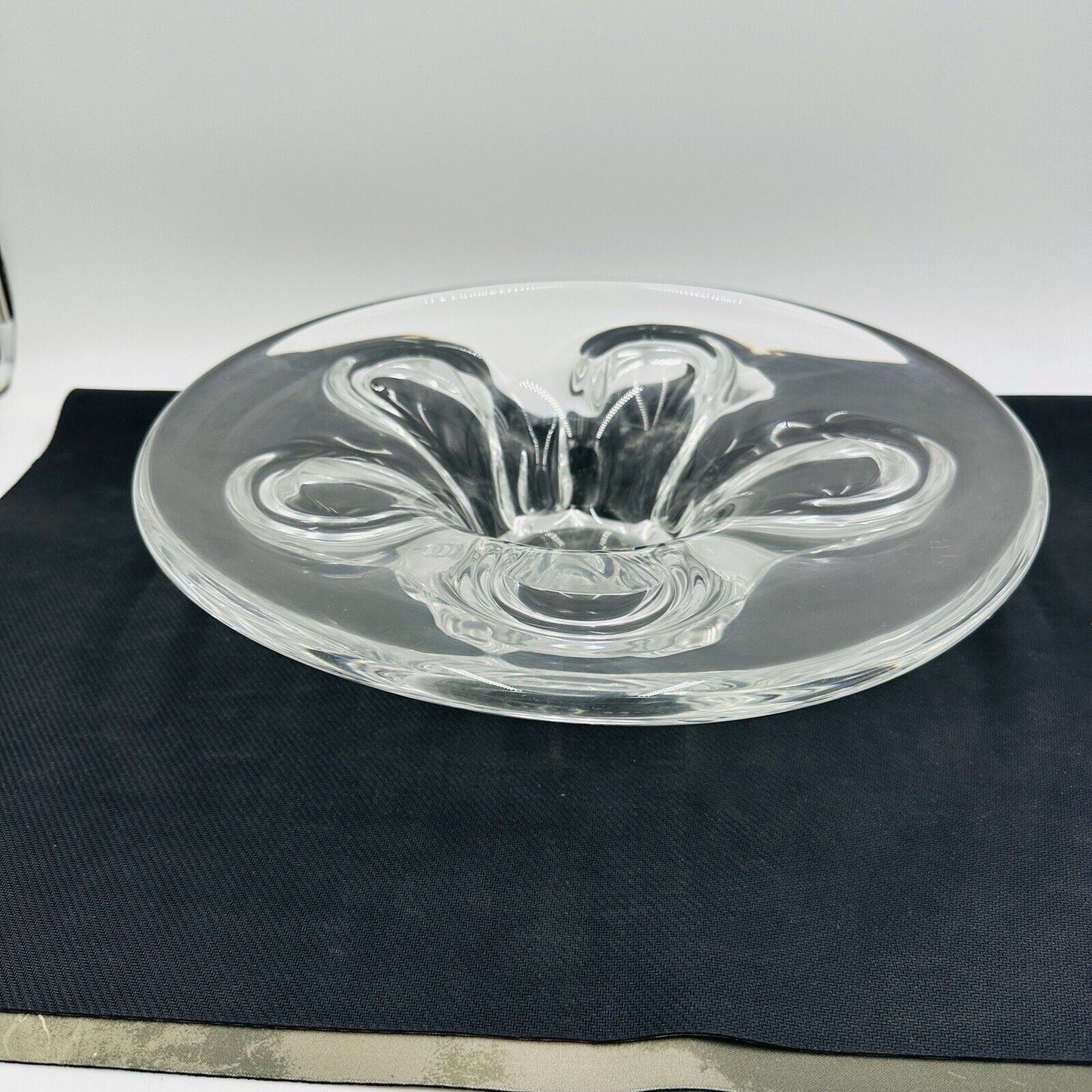 Severes Crystal Centerpiece France 14.5in Wide Large Vintage Fruitbowl Serveware