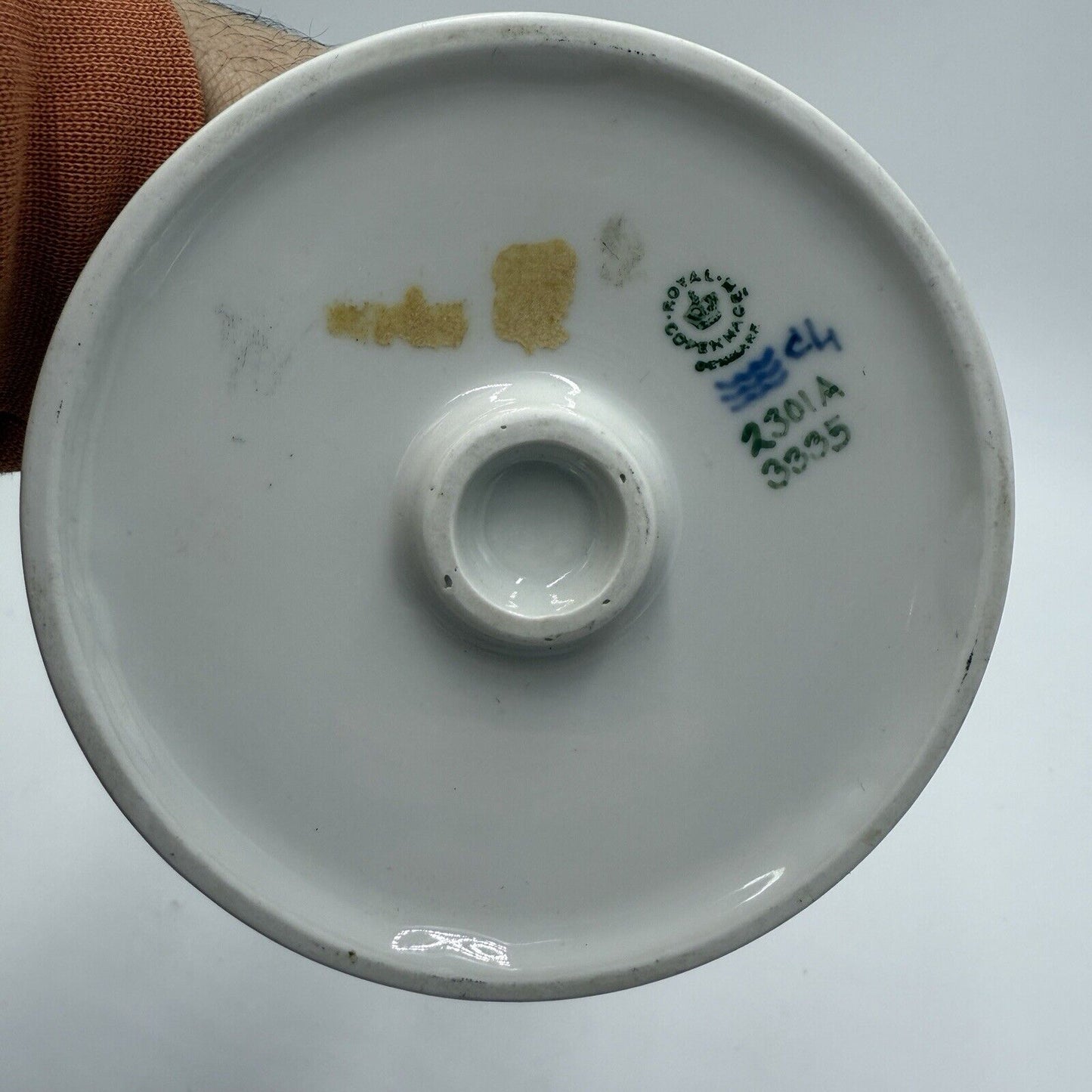 Royal Copenhagen Porcelain Candlestick Denmark Butterfly Cherry Blossoms #3335