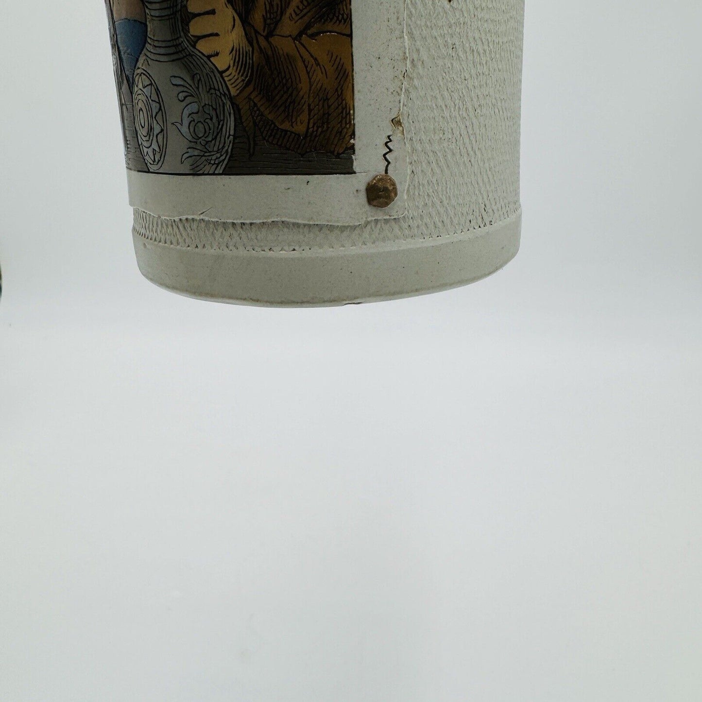 Antique German Mettlach Villeroy & Boch Beer Stein 1887 Large 9.5” Painted 1L