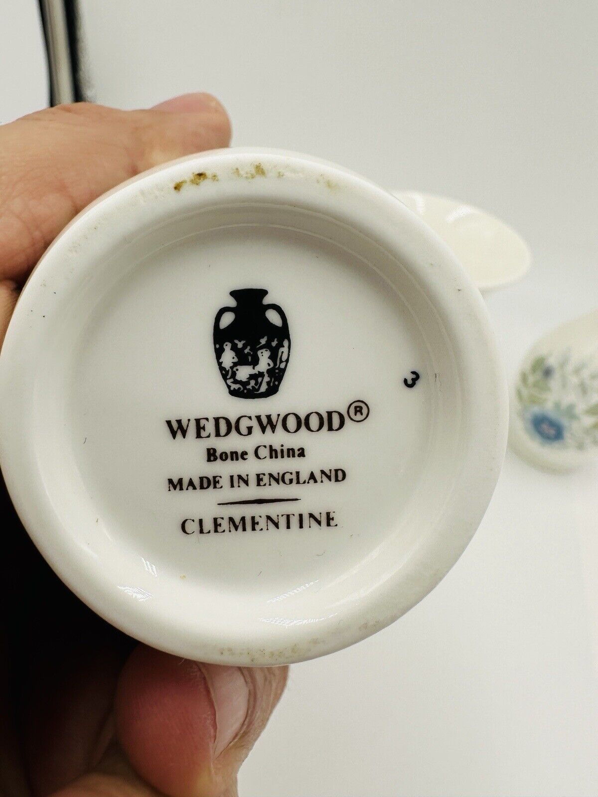 Set of 3 Wedgwood Vases Urn Bud Clementine Bone China Mini Set Vintage Decor