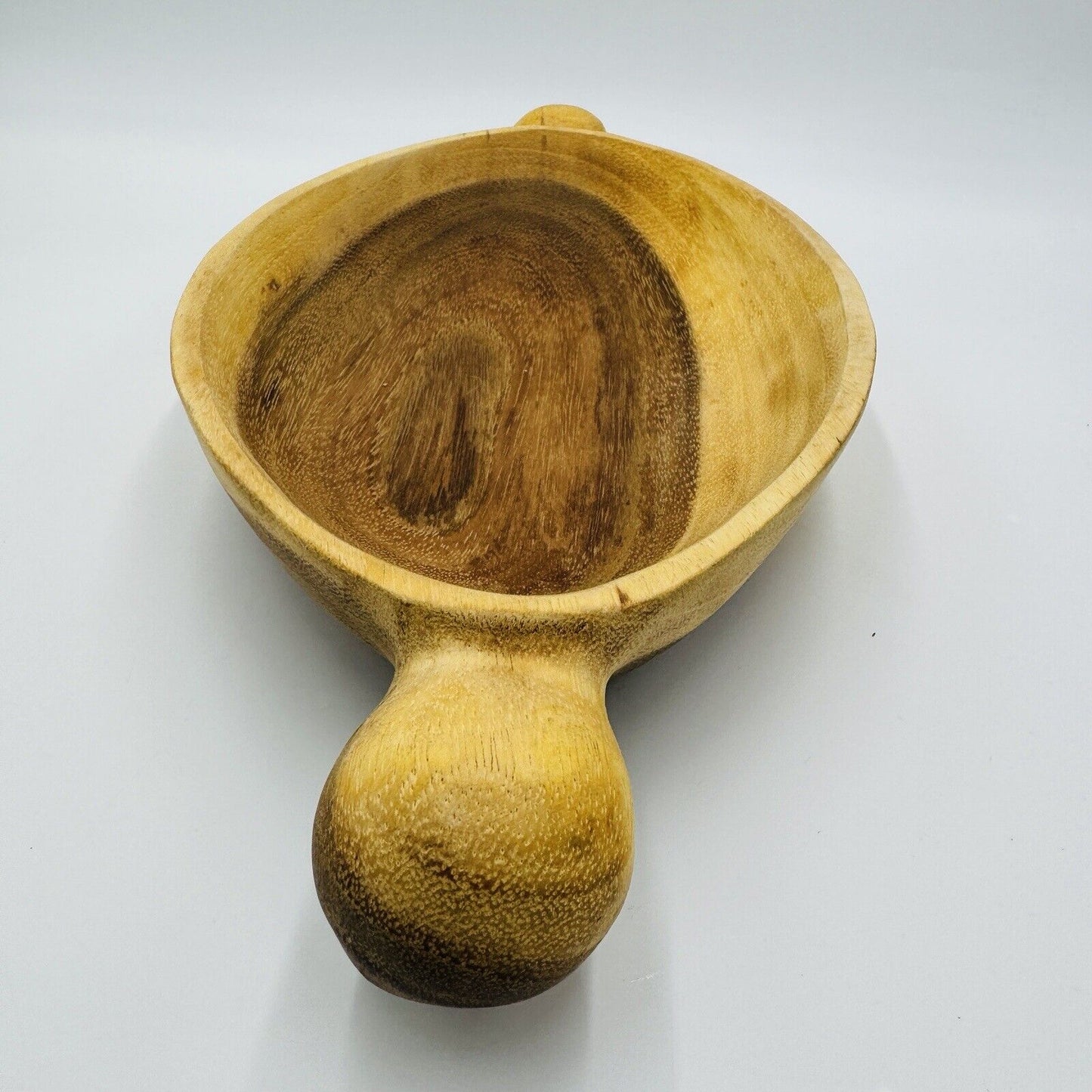 Anthropologie carved fresh wood serving oval bowl 18”x 8”x 2” Rustic Primitive