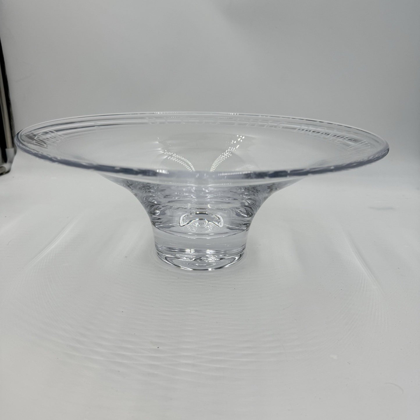 Simon Pearce Bless Bless This Home Love & Laughter Crystal Centerpiece Bowl 14"
