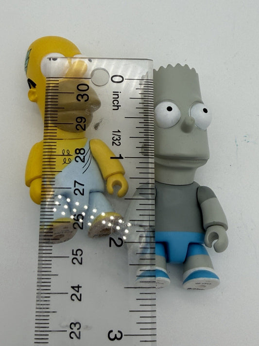 Kidrobot The Simpson Vinyl Homer & Bart Simpson Action Figurines 2008 Rare