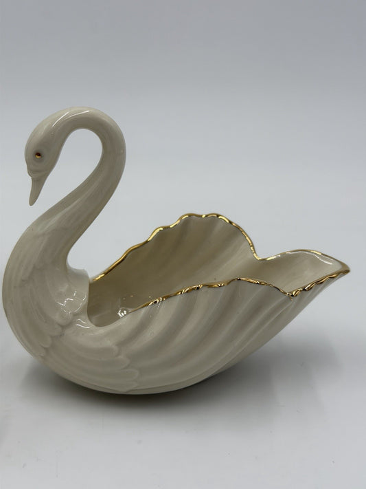 Lenox USA Vintage Centennial Edition Swan Figurines Trays 4 PCs Porcelain