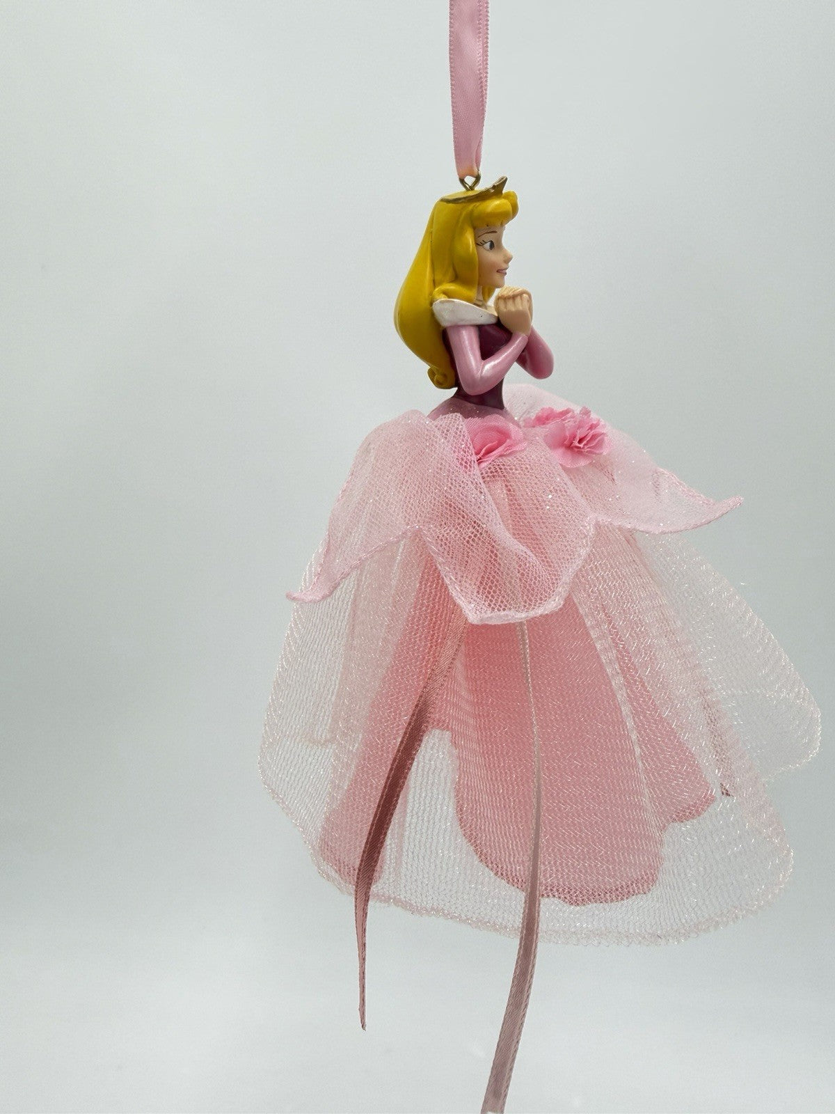 Disney Parks 2014 Princess Aurora Sleeping Beauty Ornament Pink Tulle Dress 6”