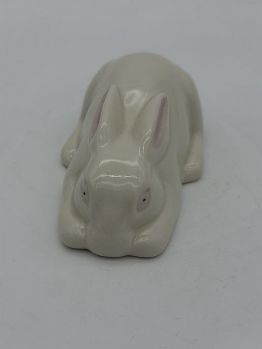 Vintage Belleek Irish Art Pottery Porcelain Rabbit Bunny Figurine Easter 2”x5”