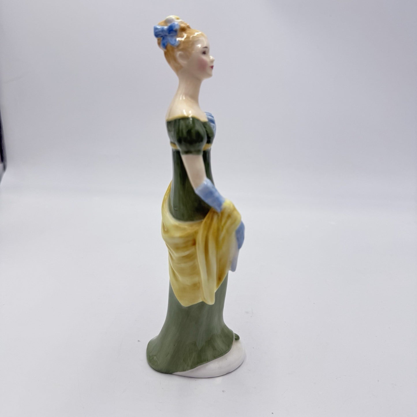 Royal Doulton Lorna PorcelainGreen Dress Yellow Shawl Figurine England #HN2311