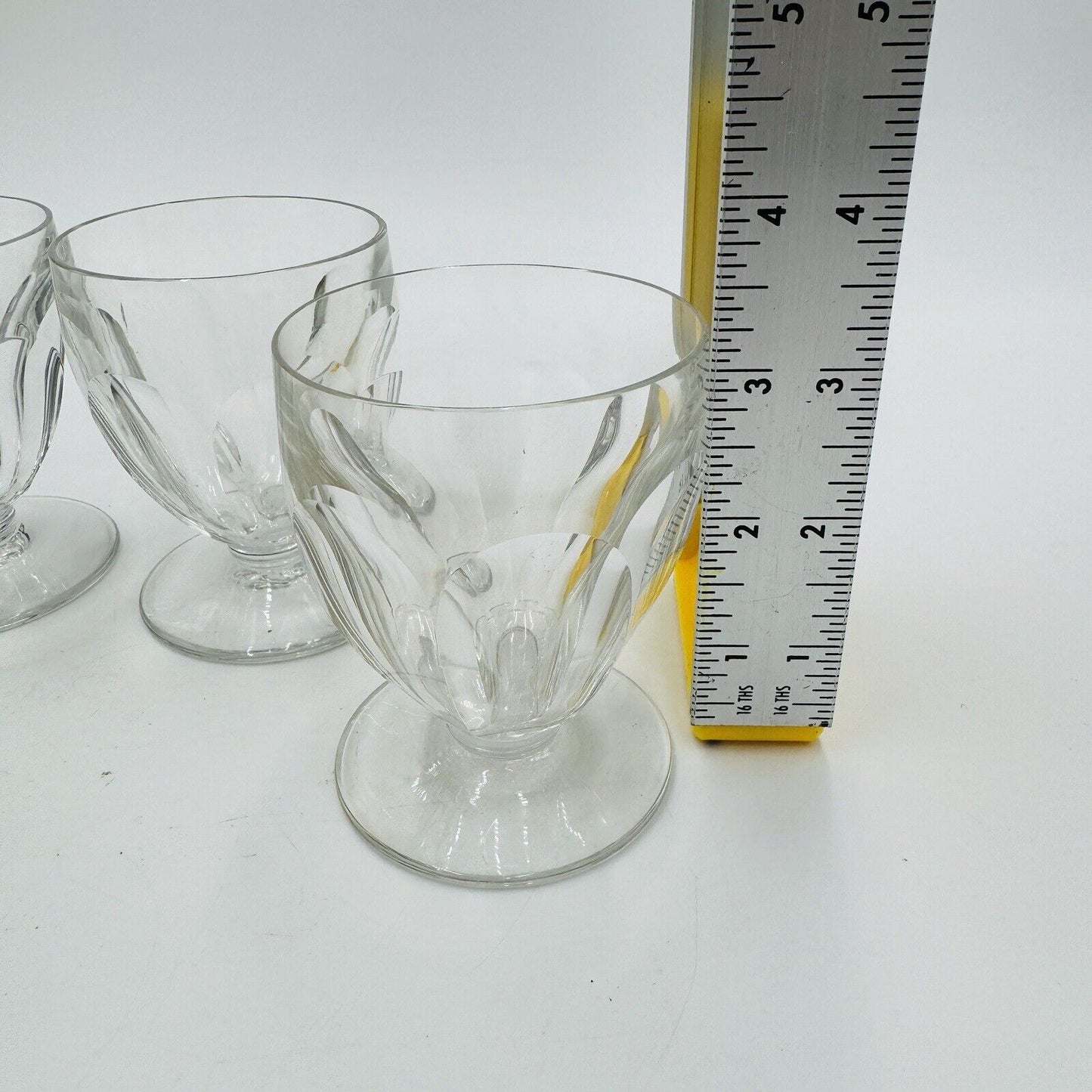 BACCARAT France Crystal Tallyrand White Wine 3 3/8” Set 4 Pieces Cordial Glasses