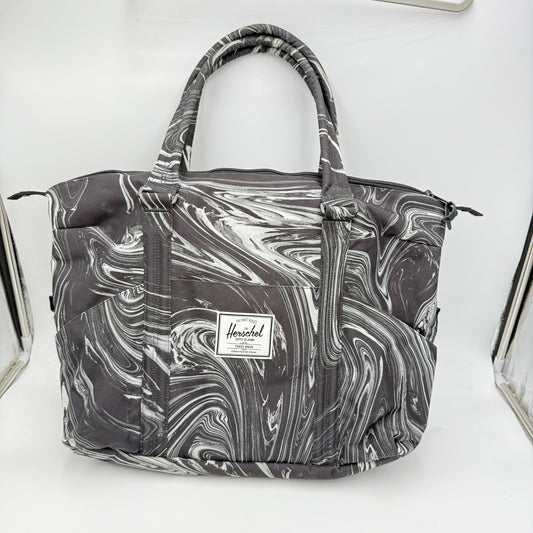 Herschel Supply Company Strand Paint Pour Black Tote Bag 15”x20 Women