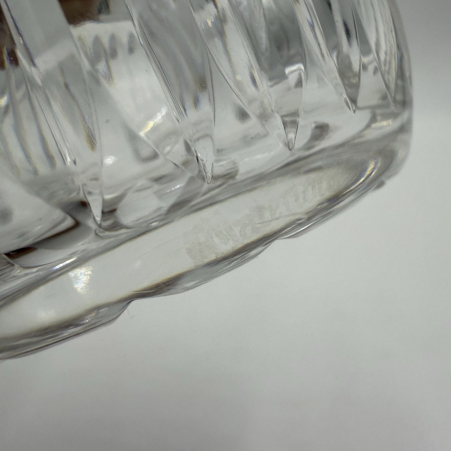 WATERFORD CRYSTAL Vanity Round Perfume Bottle & Stopper 4 5/8 in Irish Cut