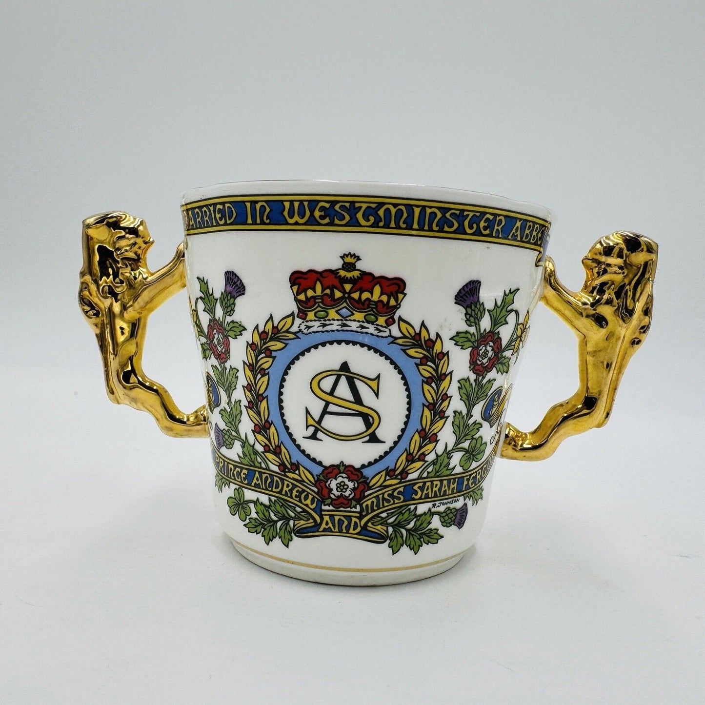 Paragon Fine China England Prince Andrew & Sarah Ferguson Double Handle Cup