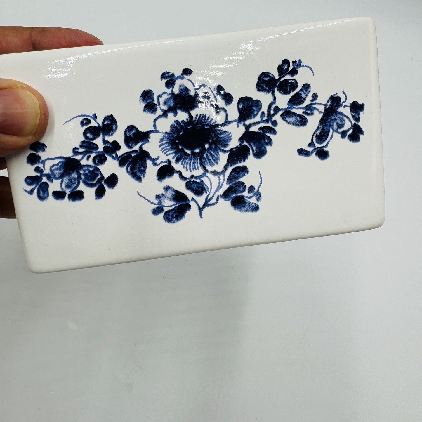 Antique Flower Brick English Mid-18th century Porcelain Floral Documentation